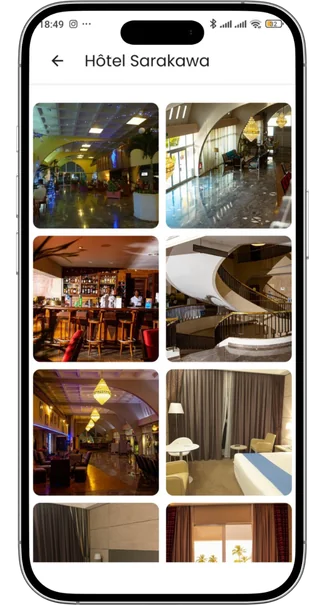 La galerie d’un lieu dans l’application Wakabi : l’hôtel Sarakawa en photos